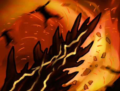 Выброс лавы