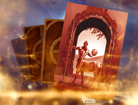 Ziehe die Zwei der Stäbe